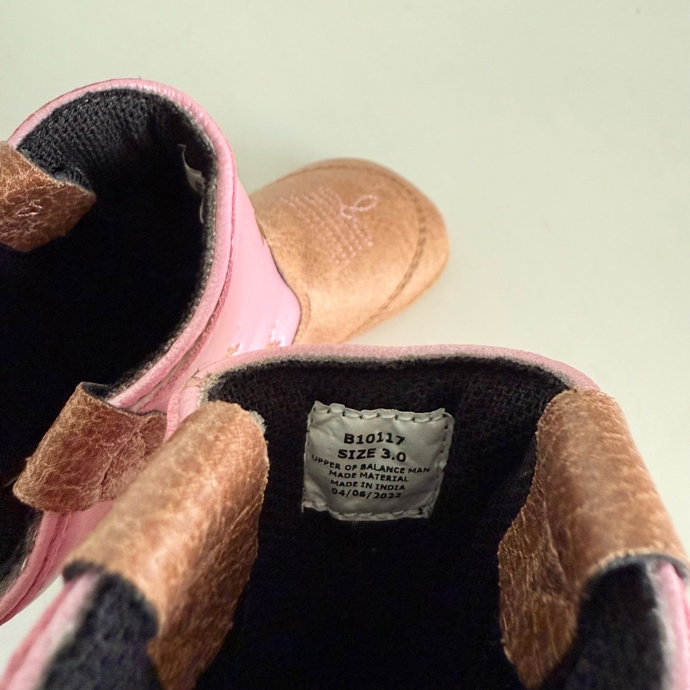 Charming Pink and Brown Star Kids Boots - Picture 5 of 5